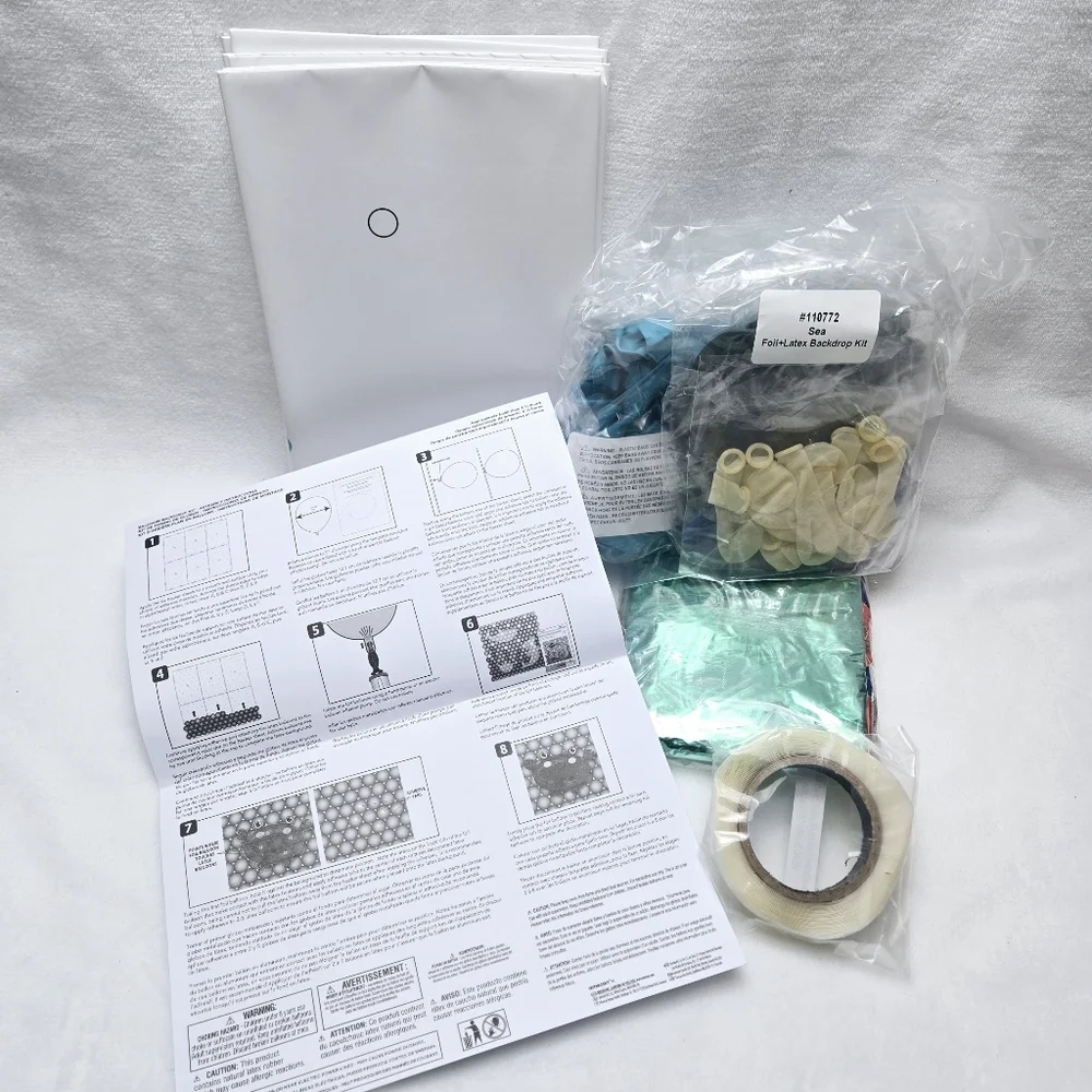 Air Filled Latex & Foil Under The Sea Balloon Backdrop Kit For Party